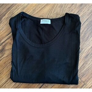 Zimmerli Men's Sea Island Short Sleeve Cotton T Shirt Black Medium Crew Neck